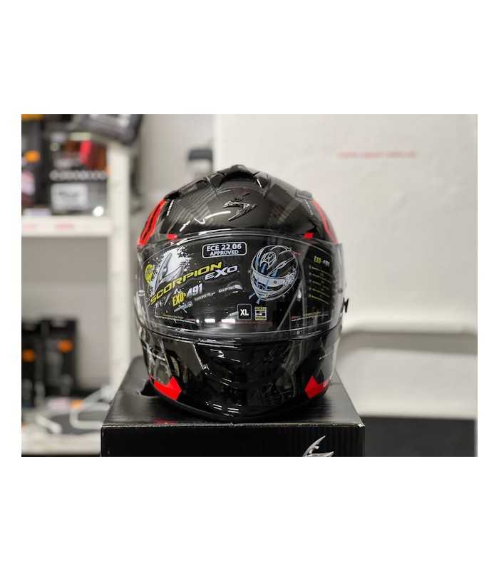 Scorpion Exo 491 Spin black red helmet