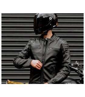 Giacca in pelle moto John Doe Dexter nera