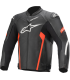 Alpinestars Faster V2 leather jacket blacke red