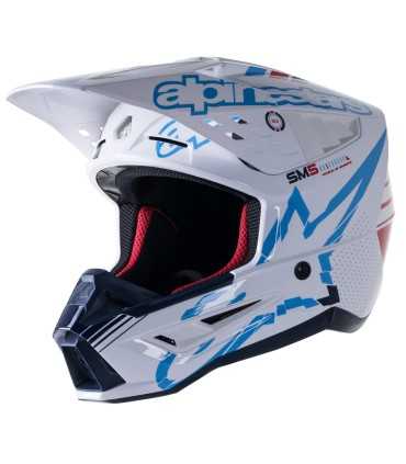 Alpinestars SM5 Action white cross helmet