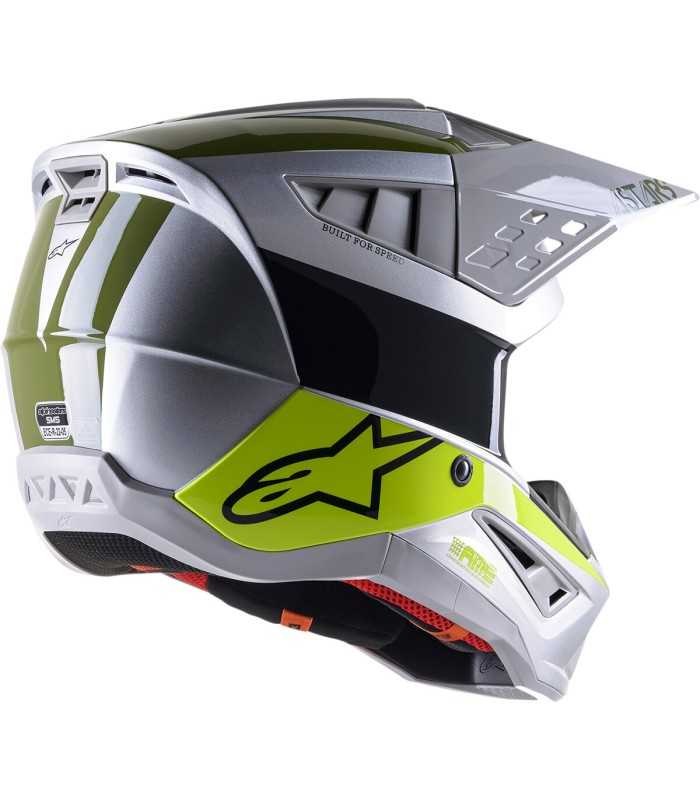 Alpinestars SM5 Bond silver cross helmet
