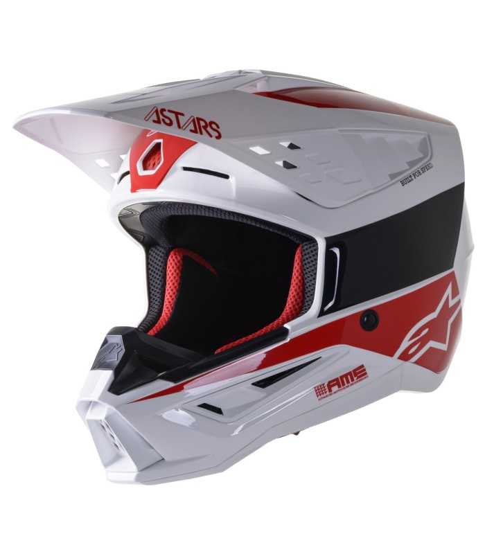 Casque motocross Alpinestars SM5 Bond blanc