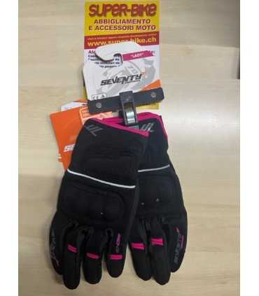 Motorrad damen handschuhe Seventy C56 schwarz pink