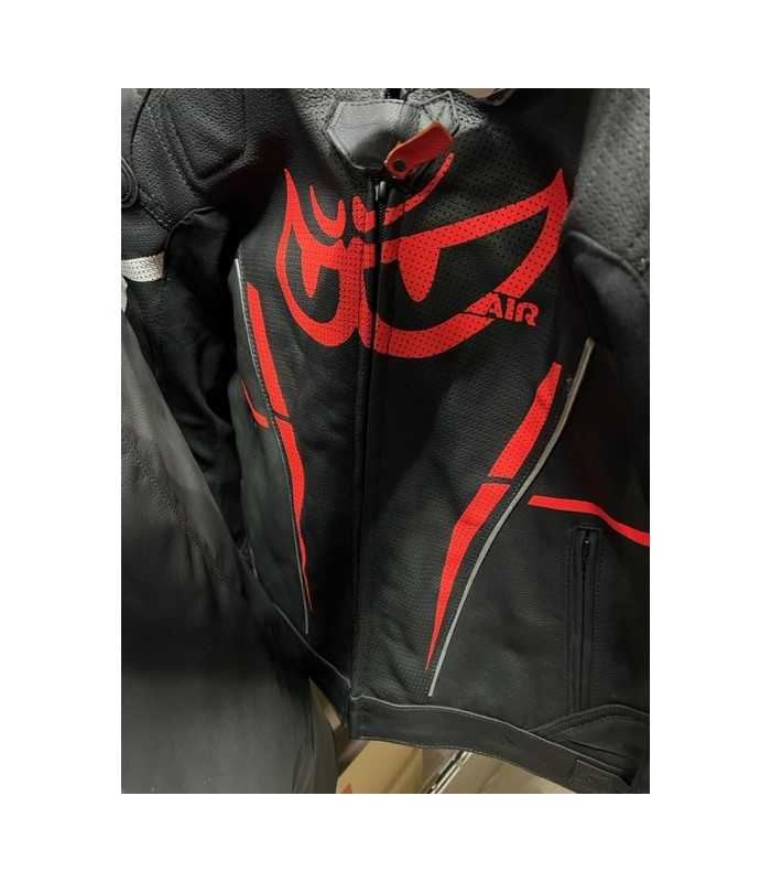 Veste moto en cuir Berik 2.0 LJ rouge