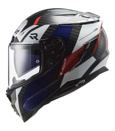 Casco LS2 FF327 Challenger Alloy carbon blu