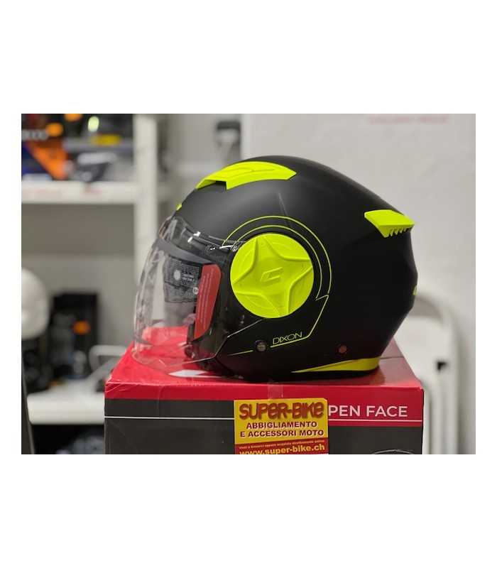 Casque jet Cgm Dixon noir jaune matt