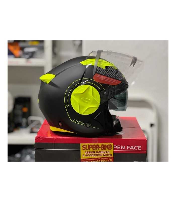 Casque jet Cgm Dixon noir jaune matt