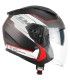 Casco jet Cgm 136S DNA Apache rosso opaco
