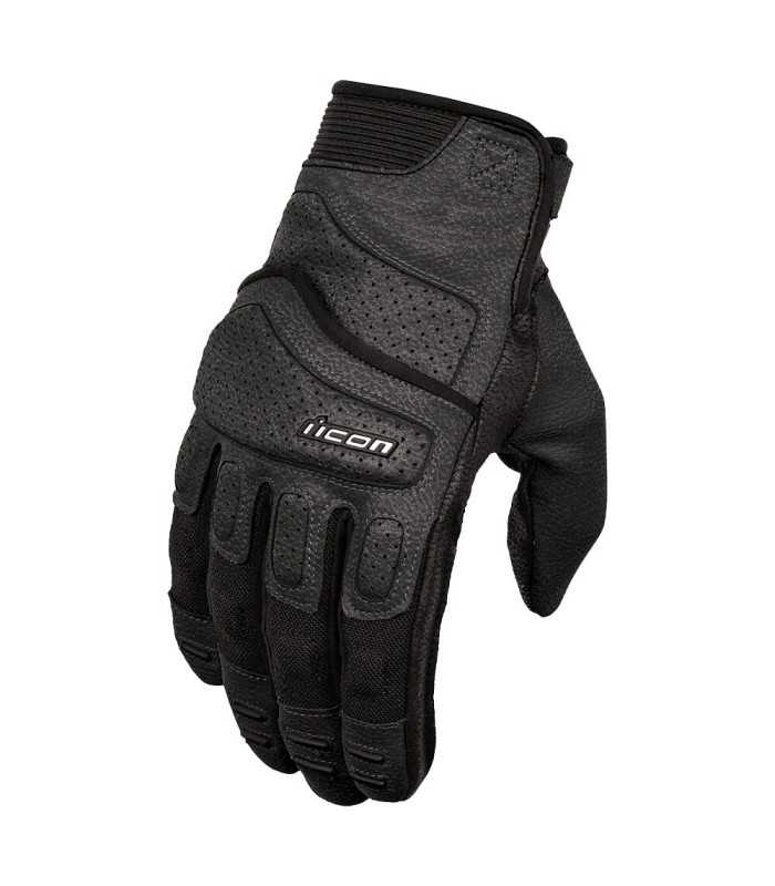 Icon Superduty 3 schwarz damen lederhandschuhe
