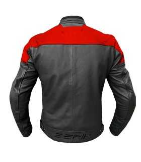 Berik Lj Sport Classic red fluo leather jacket