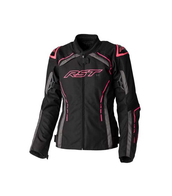 Veste moto femme RST S1 noir pink
