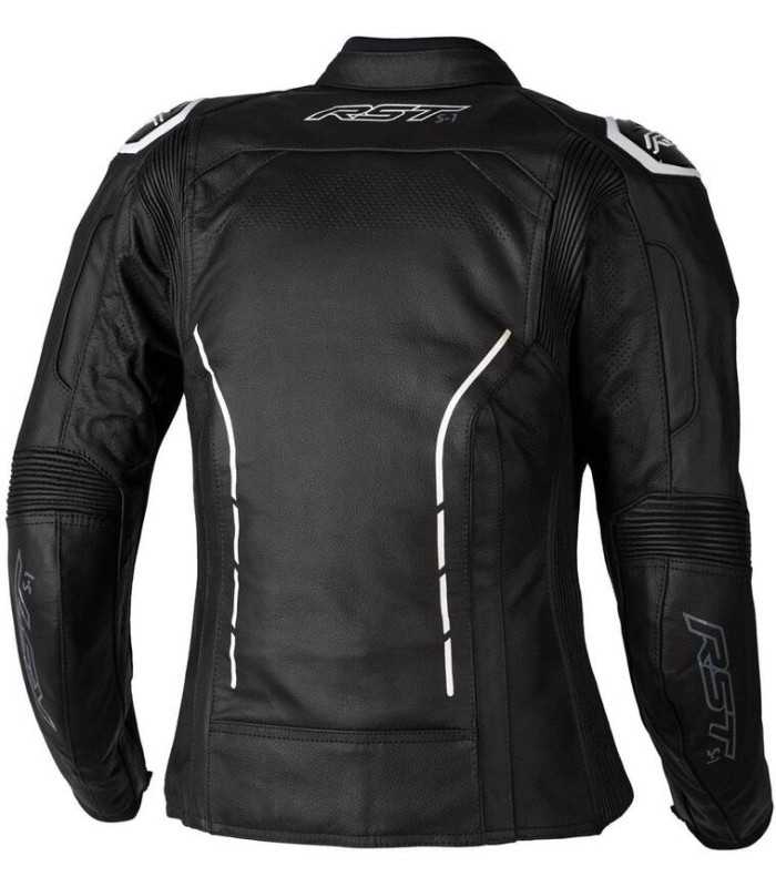 Giacca in pelle donna RST S1 nero bianca