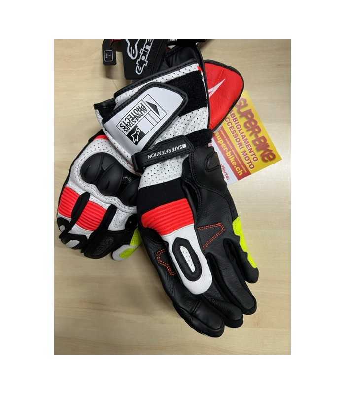 Gants racing Alpinestars Sp-2 V3 blanc rouge