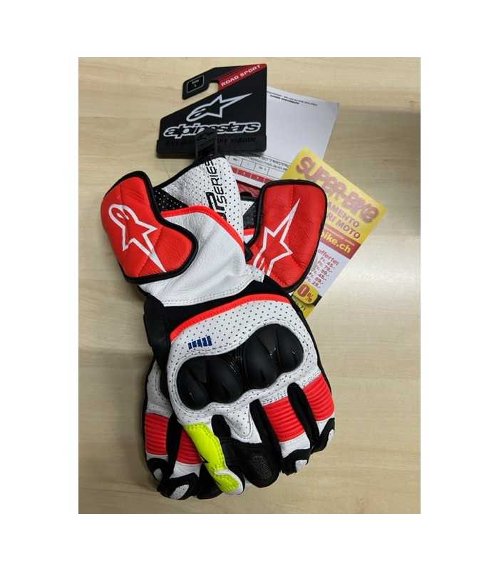 Gants racing Alpinestars Sp-2 V3 blanc rouge