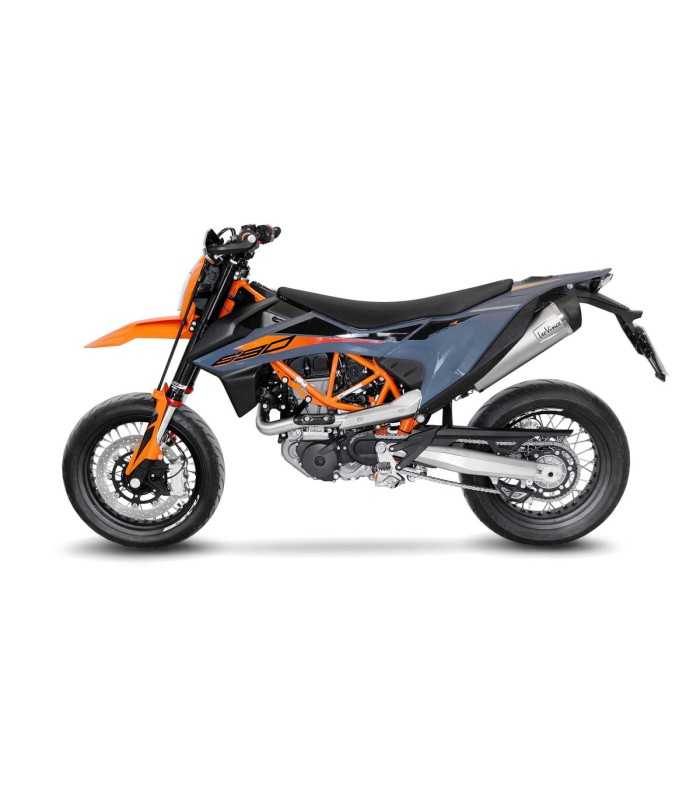Leovince KTM 690 SMC R / Enduro R (2019-23) Inox slip on endcap Carbon
