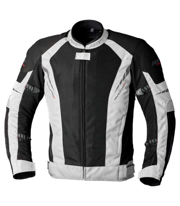 Giacca moto estiva RST Ventilator-XT nera grigia