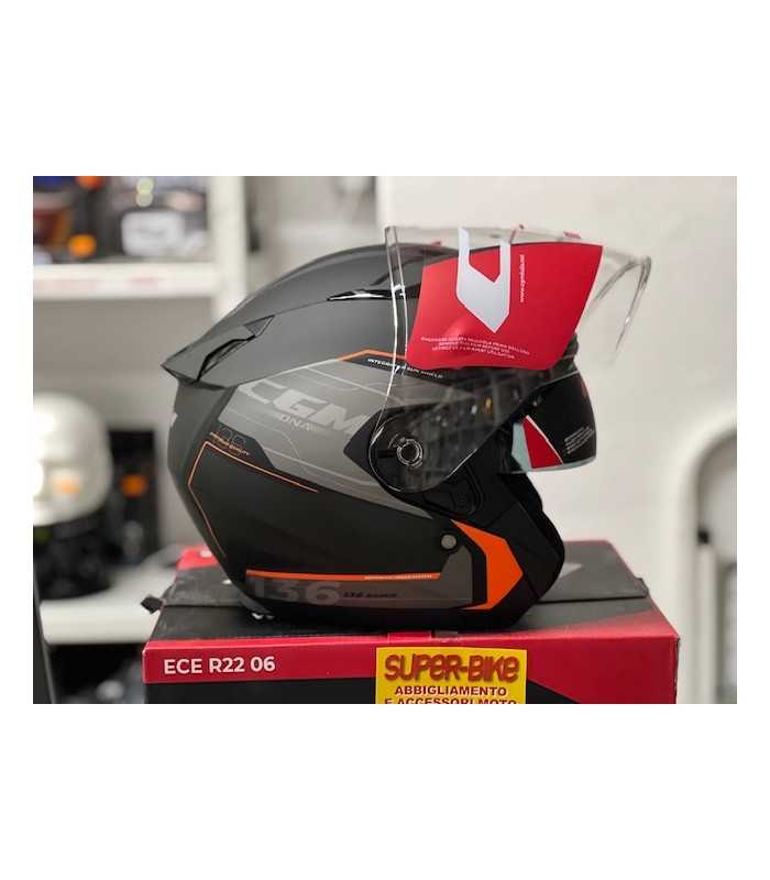 Helm jet Cgm 136S DNA Apache orange matt