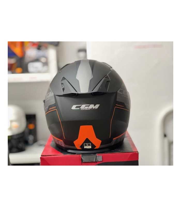 Casco jet Cgm 136S DNA Apache arancio opaco