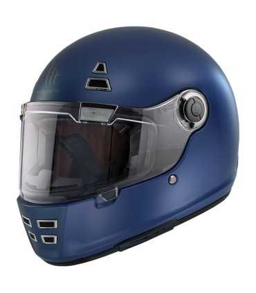 Casco retro MT Helmets Jarama A7 blu opaco