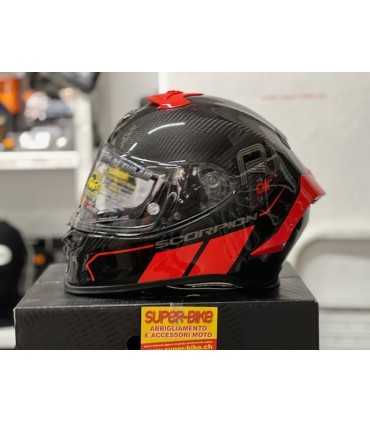 Scorpion Exo R1 Evo Carbon Air Corpus 2 black red helmet