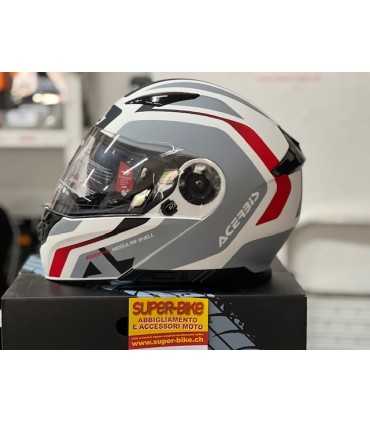 Casco apribile Acerbis Rederwel bianco rosso