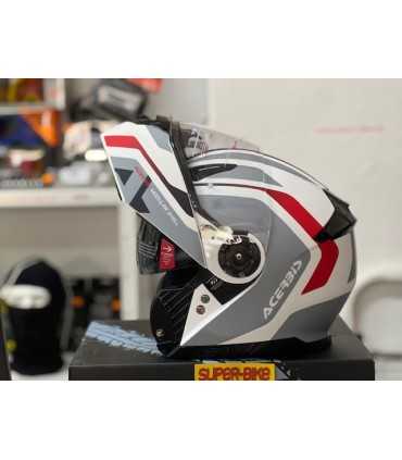 Casco apribile Acerbis Rederwel bianco rosso