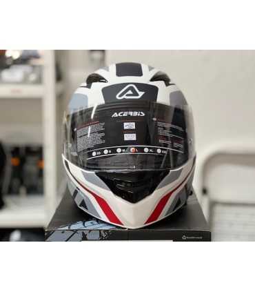 Casco apribile Acerbis Rederwel bianco rosso