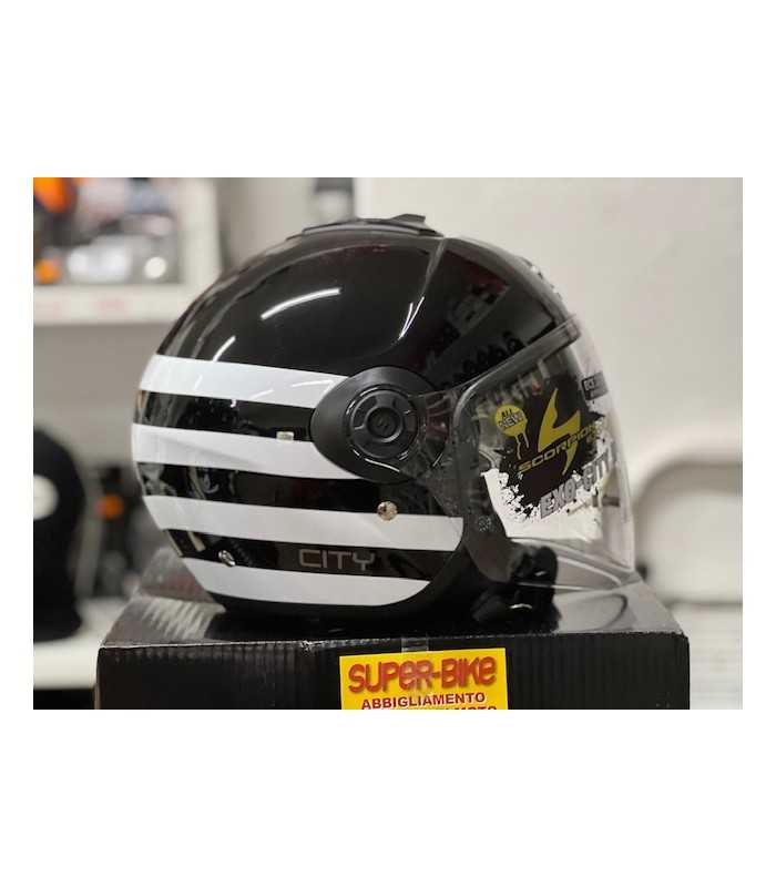 Casco Scorpion Exo City 2 Bee nero bianco