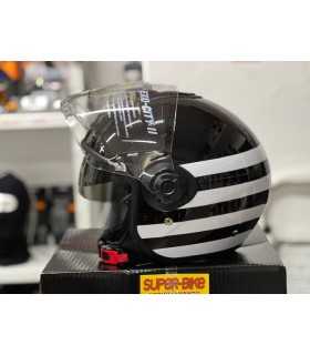 Casque jet Scorpion Exo City 2 Bee noir blanc