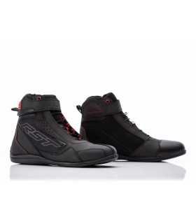 Rst Frontier chaussures femme moto noir rouge