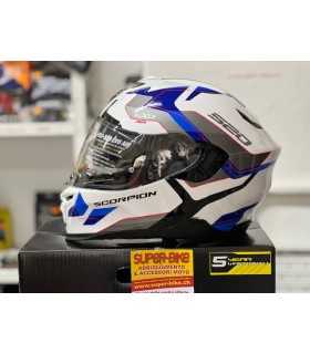 Scorpion Exo-520 Evo Air Elan white blue helmet