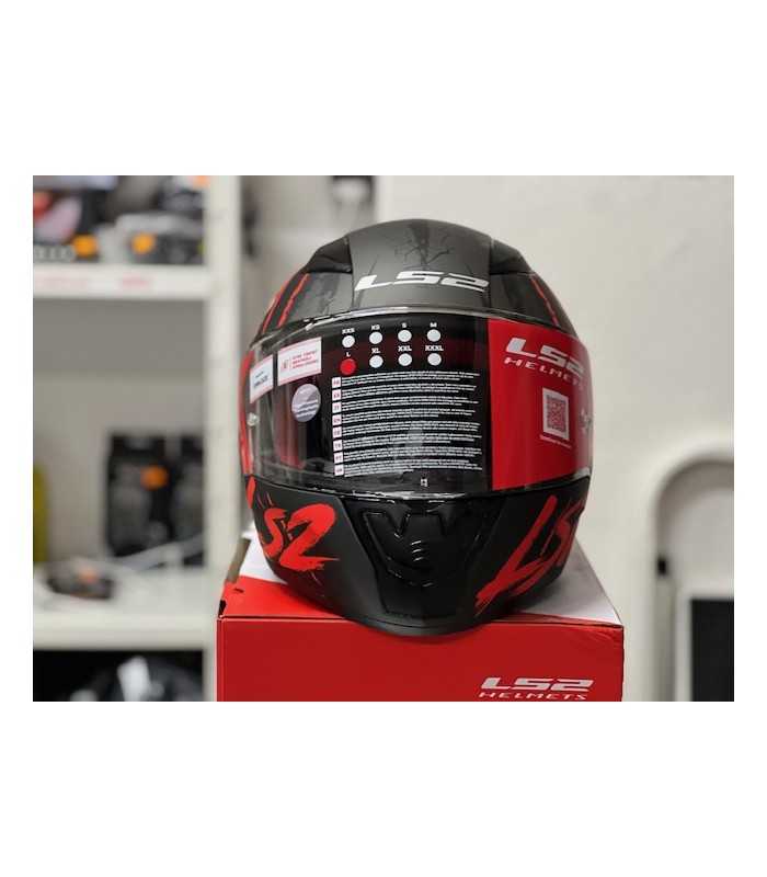 LS2 FF353 Rapid Raven black matt red helmet