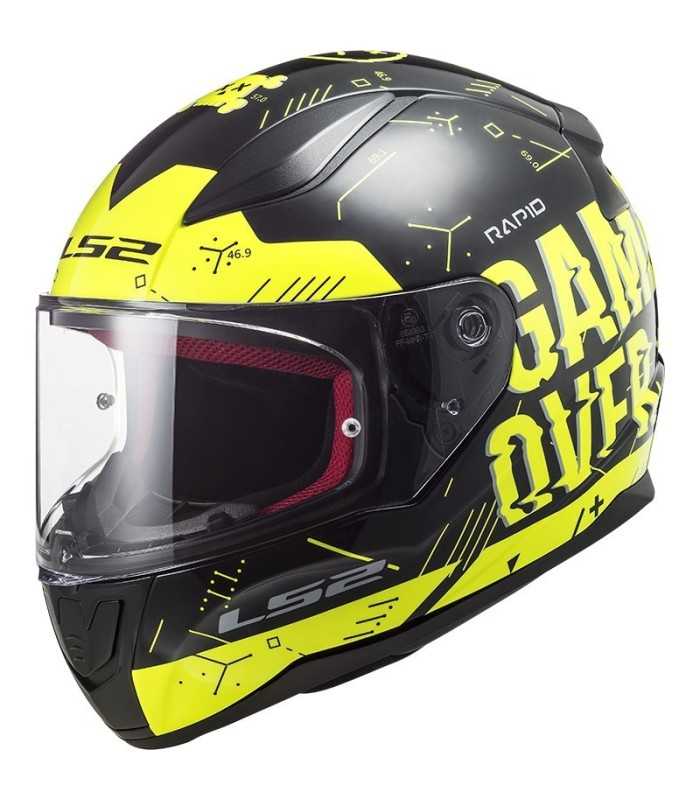 LS2 FF353 Rapid Player black matt yellow helmet