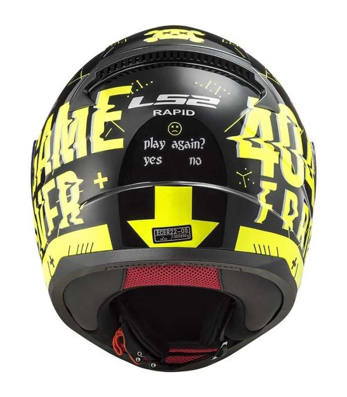 LS2 FF353 Rapid Player black matt yellow helmet
