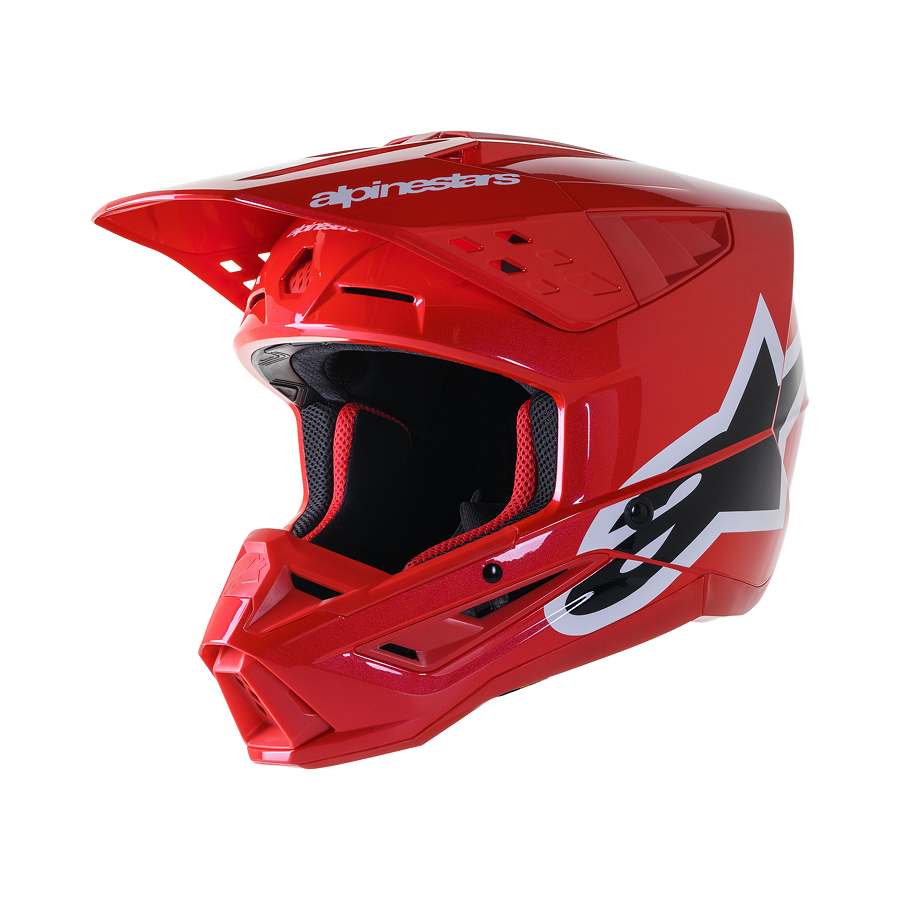 Red shop motocross helmet