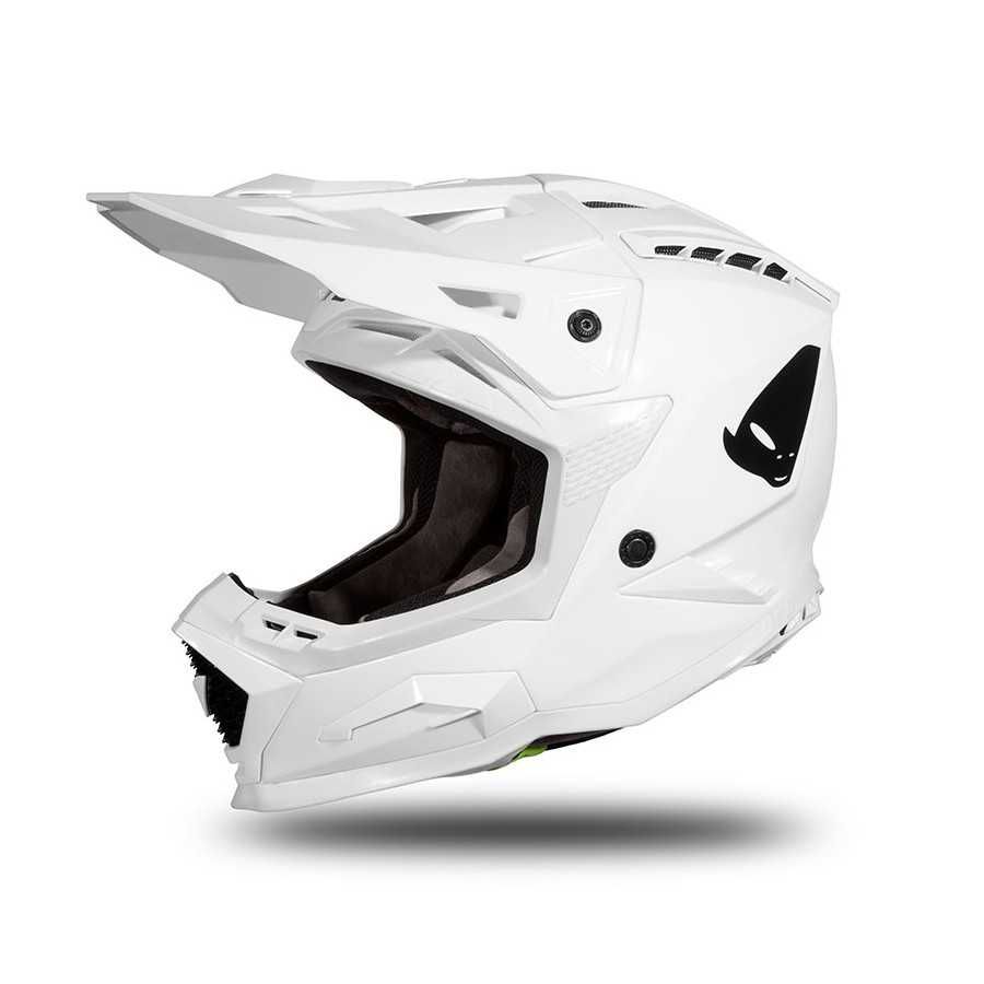 UFO Echus white cross helmet