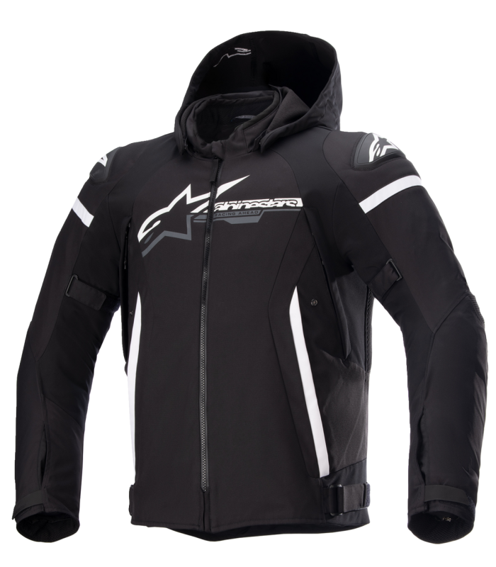 Veste moto Alpinestars Zaca wp noir blanc
