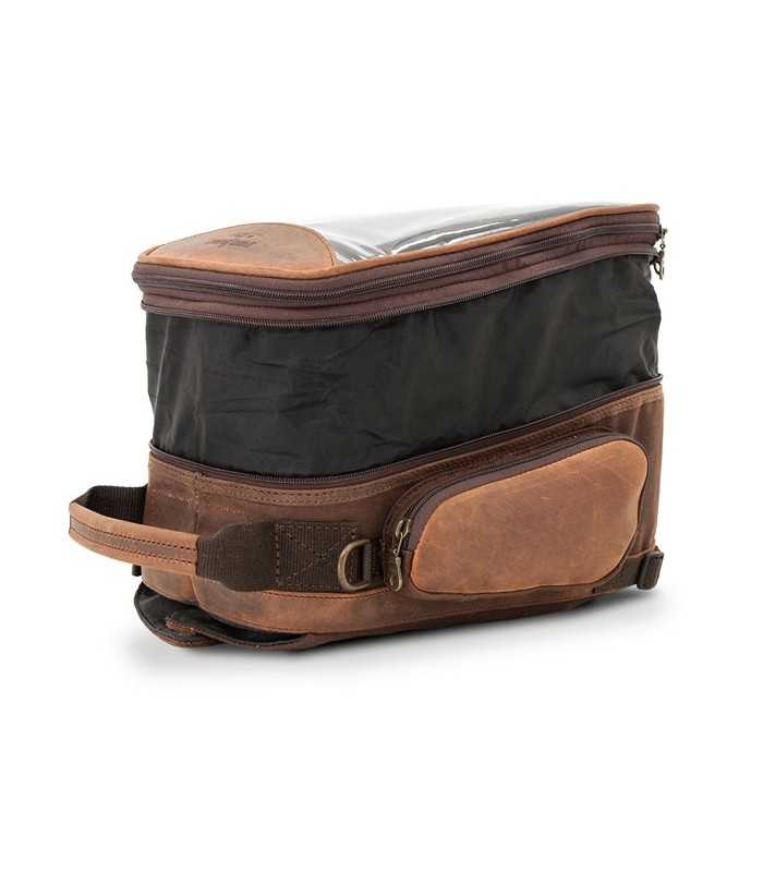 LONGRIDE HERITAGE WAXED CANVAS TANK BAG marrone