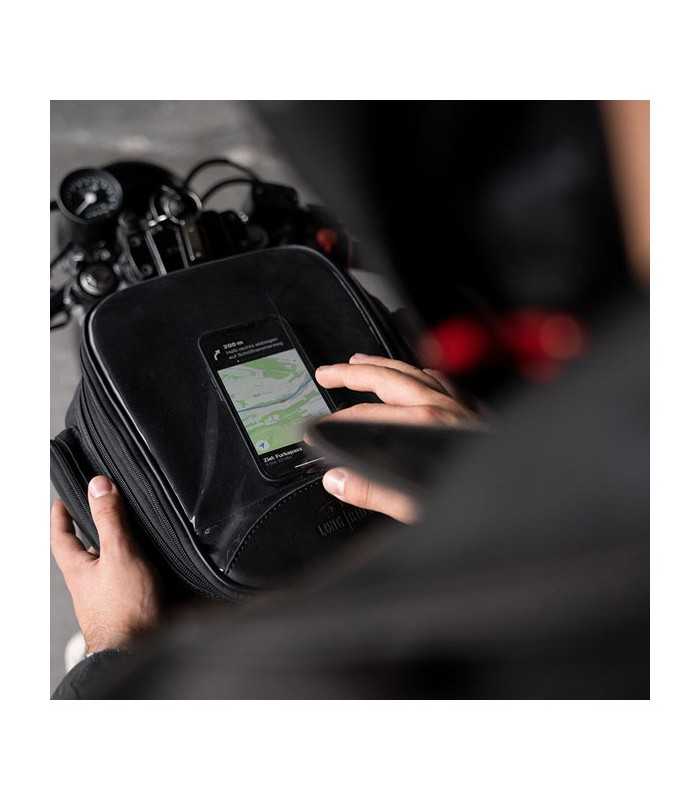 LONGRIDE HERITAGE WAXED CANVAS TANK BAG black