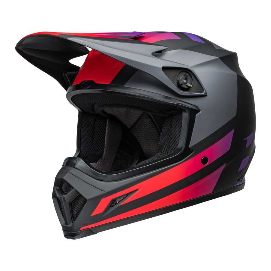 Bell MX-9 Mips Alter Ego black matt fuchsia helmet