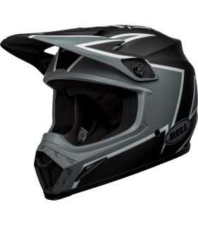 Casco Cross Bell MX-9 Mips Twitch nero bianco opaco