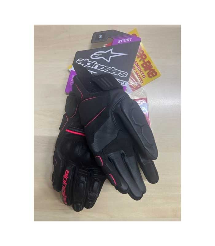 Alpinestars Phenom black pink leather lady gloves