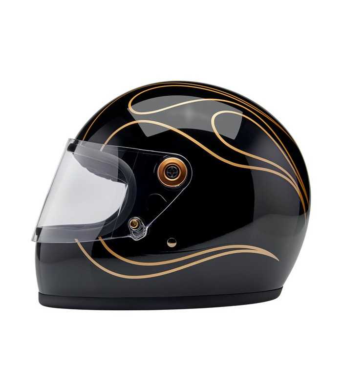 Biltwell Gringo S gloss black flames helm