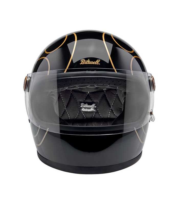 Biltwell Gringo S gloss black flames helmet