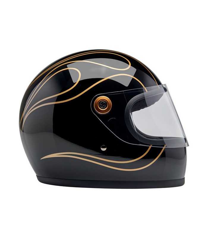 Casco Biltwell Gringo S gloss black flames