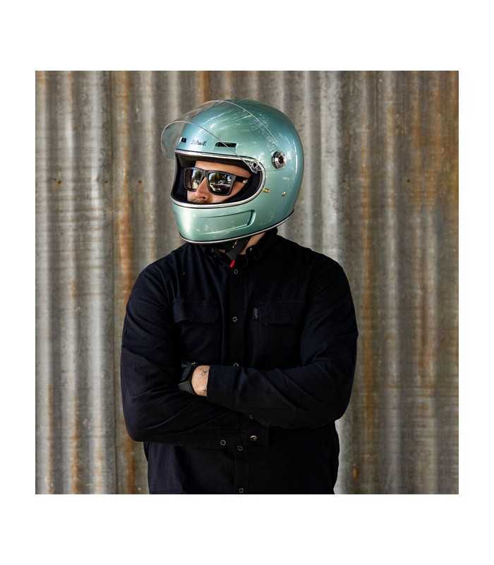 Biltwell Gringo SV metallic sea foam helmet