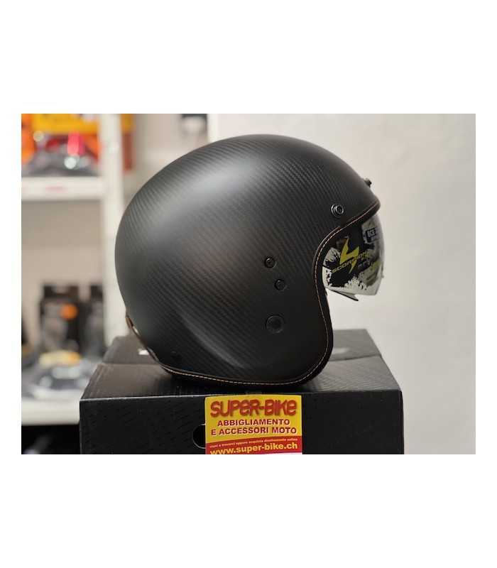 Casco jet Scorpion Belfast Evo carbon opaco