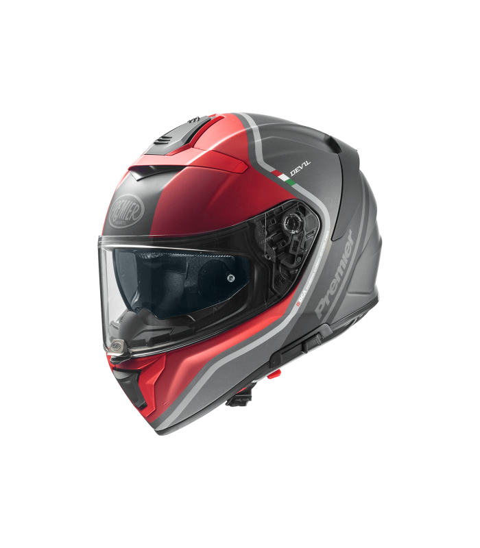 Casque Premier Devil PH 17 BM gris rouge