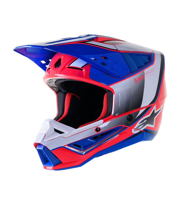 Casque motocross Alpinestars SM5 Sail bleu pink