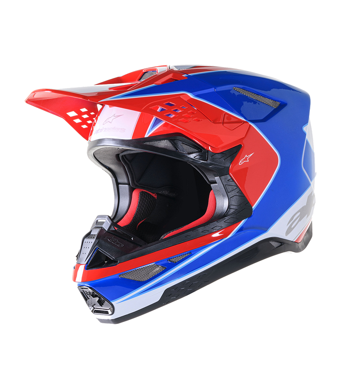 Alpinestars Supertech M10 Aeon blue red mx helmet